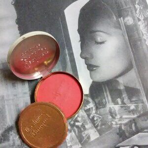Vintage Cashmere Bouquet Colgate metal rouge / blush compact